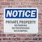 Signmission Private Property No Parking No Trespassing OSHA Notice Sign, Plastic, 10in W x 7in L, 2PK OS-2PACK-NS-P-710-L-17837 - alternate 6